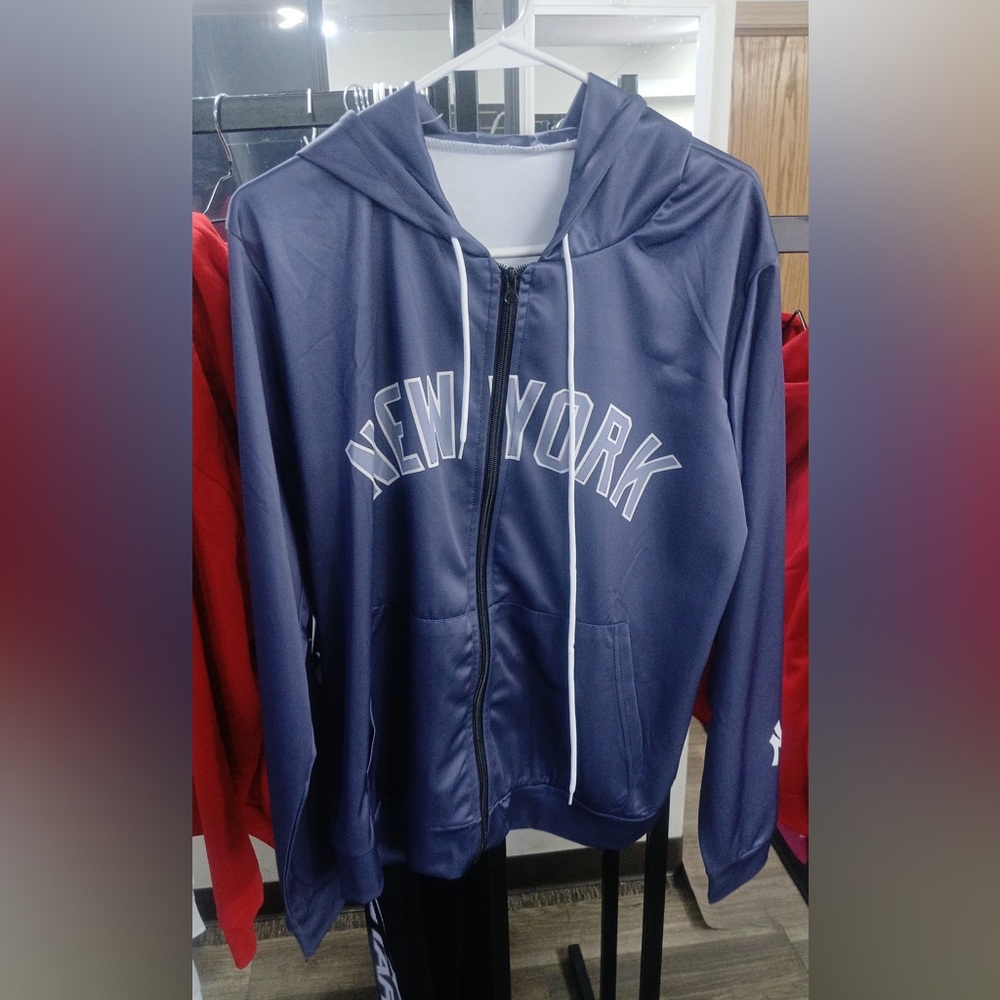 New York Navy Blue Bomber Jacket